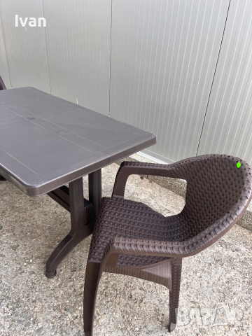 Пластмасова маса 120х70 см 140х80 см, снимка 3 - Градински мебели, декорация  - 44929224