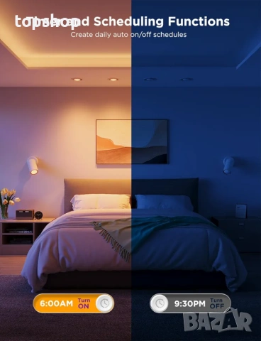 Чисто нови запечатани 4бр. Умни Крушки Govee GU10 Smart Bulb – Matter, RGBWW, WiFi & Bluetooth..., снимка 9 - Лед осветление - 54264144