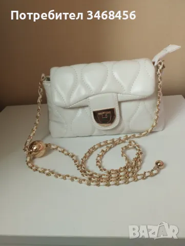 Дамска бяла малка чанта