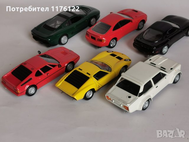 1/43 Del Prado Спортни Модели Fiat BMW Toyota Mazda Lamborghini Jaguar Лот От 6 броя, снимка 5 - Коли, камиони, мотори, писти - 35363237