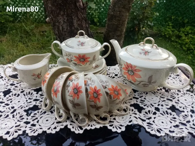 Немски антикварен сервиз за чай