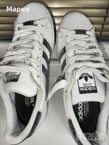 Оригинални маратонки adidas Superstar x Swarovski (модел FX7480), 40 номер, снимка 14 - Маратонки - 55801099