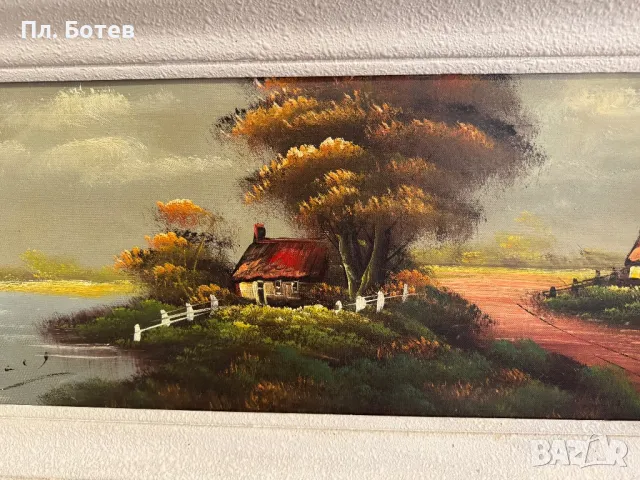 Стара маслена картина, снимка 2 - Картини - 48279931