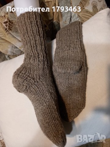 Ръчно плетени чорапи от вълна размер 36, снимка 1