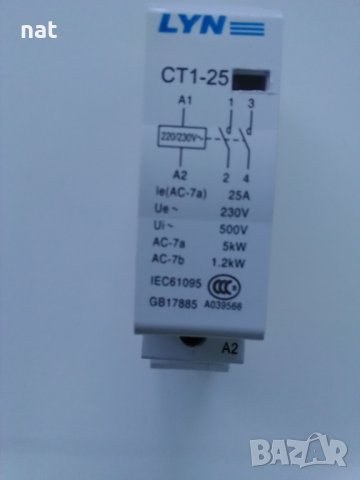 Контактор 25А 2N/O 230V, снимка 2 - Други машини и части - 31405529