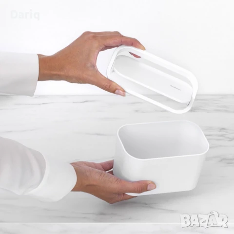 Кошче за отпадъци за баня Brabantia MindSet Dark Grey / White, снимка 6 - Други стоки за дома - 50608931