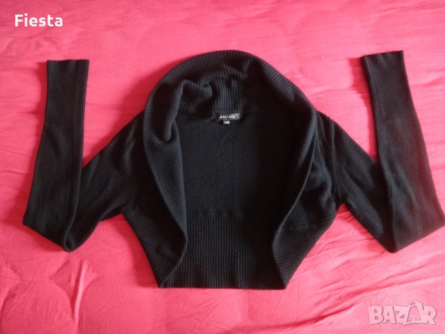 Къса черна жилетка Amisu, снимка 2 - Жилетки - 31104135