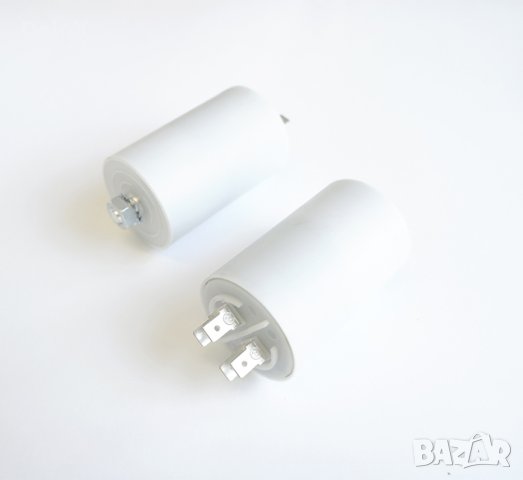 Работен кондензатор 420V/470V 25uF с 4 каб.обувки и резба, снимка 1
