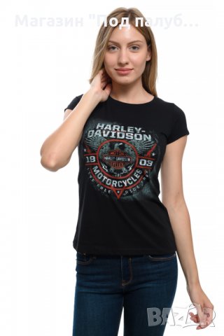 Нова дамска тениска с дигитален печат MOTOR HARLEY DAVIDSON, мотори, снимка 7 - Тениски - 29964854