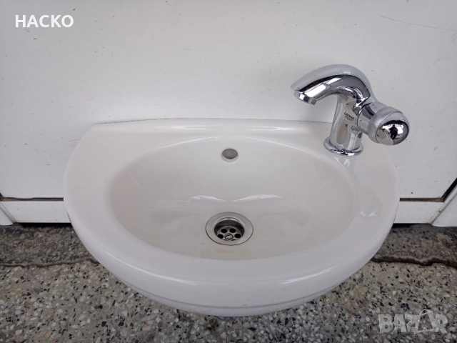 Малка Порцеланова Мивка с Батерия GROHE Внос от Анлия, снимка 2 - ВИК - 51499591