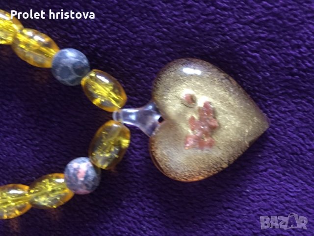 Красиво, ръчно изработено колие, с естествени камъни, снимка 1