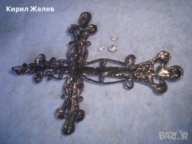 СТАРО ГОРЯМО НАГРЪДНО СРЕБРИСТО АЖУРНО АРТ КРЪСТЧЕ - МЕДАЛЬОН с КРИСТАЛЧЕТА 27458, снимка 13 - Колиета, медальони, синджири - 36953905