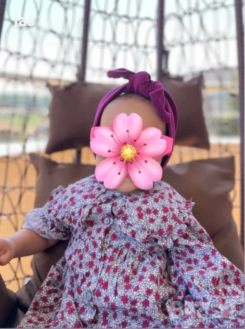 Рокля Zara 9-12мес (80см) с лента за глава, снимка 4 - Бебешки рокли - 53883142