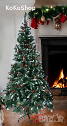 Елха с шишарки и плодове/изкуствена елха/Коледна елха