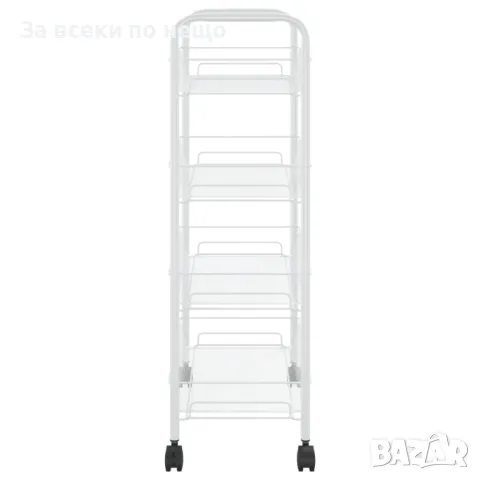 Кухненска количка на 4 нива, бяла, 46x26x85 см, желязо Код P438, снимка 2 - Други - 50062519