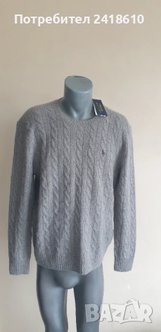POLO Ralph Lauren Cable Wool/ Cashmere Knit Mens Size L НОВО! ОРИГИНАЛ! Mъжки Пуловер, снимка 15 - Пуловери - 52790057