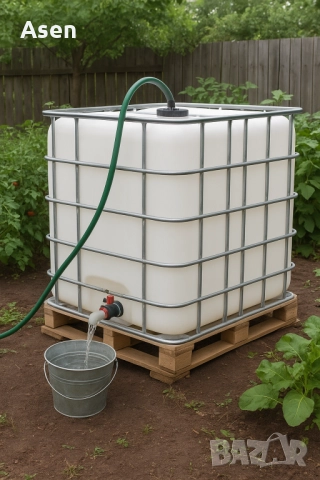 Бидони 1 тон 1000л ibc съдове за вода Пловдив, снимка 2 - Напояване - 52795063