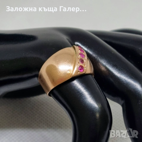Винтидж златен пръстен – съветско злато, 583, 6,40г, снимка 5 - Пръстени - 54216091