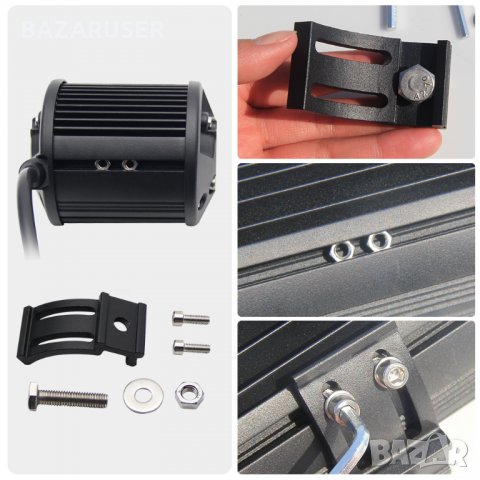 Алуминиев Халоген -LED DC9-32V - 60 W -9.5 см. /250564, снимка 5 - Аксесоари и консумативи - 30708080