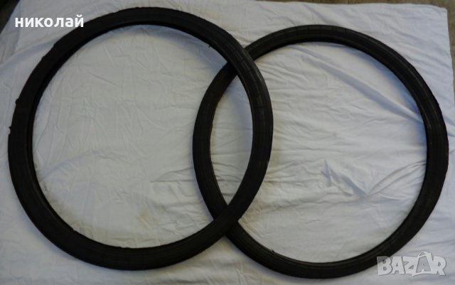 Чисто нови външни Български гуми 26× 1⅜ Константин Русинов за ретро велосипед Балкан., снимка 1