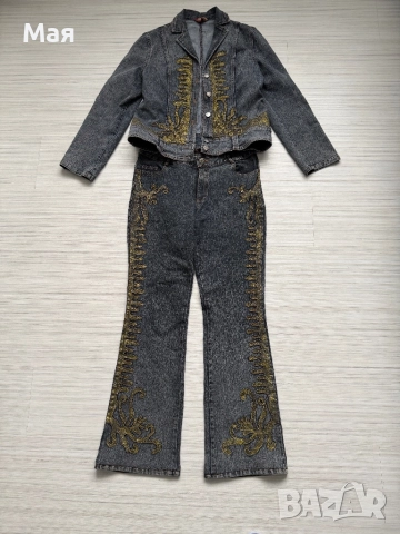 40 лева нов ластичен дънков комплект размер M-L. 