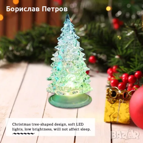LED музикална акрилна елха. Размери: 32x11cm. ? Заведете коледната радост във вашия дом 