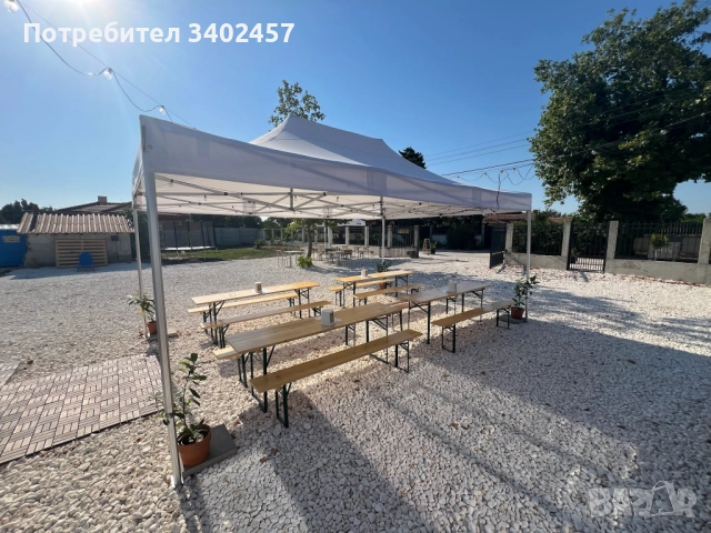 Шатра за ресторант, кетъринг/ градина, немска, стабилна, ветро- и водоустойчива