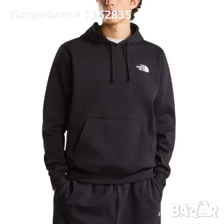 НОВ оригинален черен памучен суичър блуза THE NORTH FACE размер L от САЩ , снимка 2 - Суичъри - 53532555