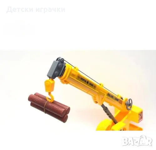 Камион кран фрикционен 34см, снимка 6 - Коли, камиони, мотори, писти - 48656892