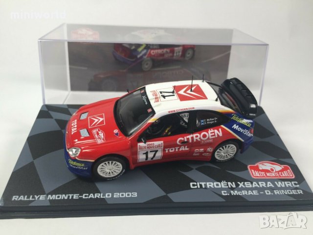 CITROEN Xsara WRC C. McRae Rallye Monte Carlo 2003 - мащаб 1:43 на IXO/Altaya моделът е нов в PVC ди, снимка 2 - Колекции - 26737218