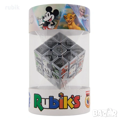 Оригинален магически пъзел Rubik's Cube 3x3 Disney 100th Anniversary Metallic Platinum, снимка 2 - Игри и пъзели - 44996866