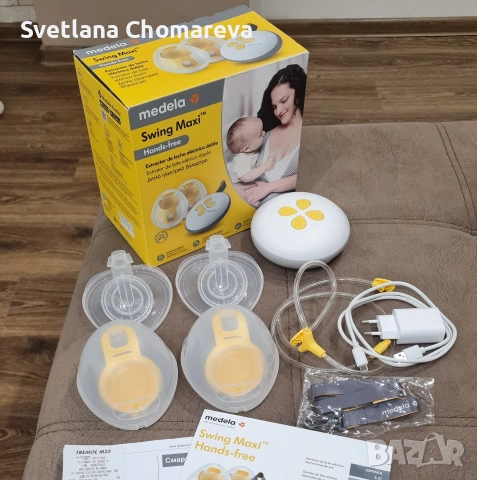 Двойна електрическа помпа за кърма Medela Swing Maxi Hands-free