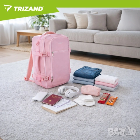 Раница за ръчен багаж в самолет 40x25x20 см / Пътна чанта - 2 цвята, снимка 13 - Чанти - 53924716