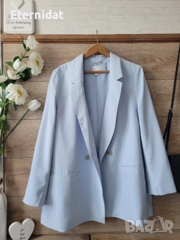 Светло син блейзър H&M , снимка 4 - Сака - 51863361