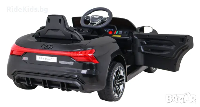Audi RS E-Tron GT 12V – Детска акумулаторна кола, Черна, EVA гуми, снимка 12 - Детски велосипеди, триколки и коли - 50421093
