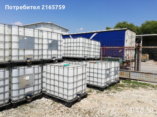 Бидони ,Цистерни 1000 литра ЧИСТИ НА МЕТАЛНИ ПАЛЕТИ,един тон, снимка 10 - Други - 44297819