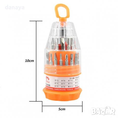 871 Отвертка с 30 накрайника за ремонт на телефони таблети часовници, снимка 2 - Други - 39763346