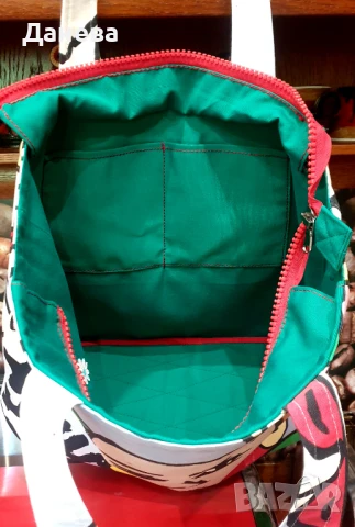 Голяма дамска чанта от плат, снимка 5 - Чанти - 50950168