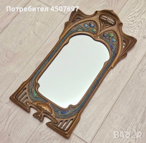 Огледало в стил Арт Нуво Виена около 1900г.
, снимка 2 - Антикварни и старинни предмети - 53155007