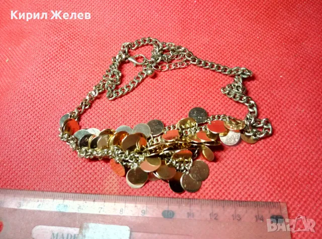 ЕФЕКТНА ЕТНО АРТ СТИЛ ЗЛАТИСТА ОГЪРЛИЦА КОЛИЕ 26959, снимка 4 - Колиета, медальони, синджири - 47298483