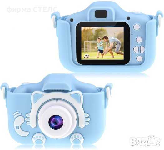 Дигитален детски фотоапарат STELS W301, 64GB SD карта, Игри, Розов/Син, снимка 2 - Фотоапарати - 40246609
