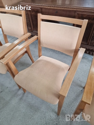 Масивни Столове с Подлакътници-5 бр.-внос от Германия!ОБЯВЕНАТА ЦЕНА Е ЗА БРОЙ!, снимка 4 - Столове - 52195940