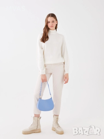 Нова дамска чанта за рамо багета светло синя, снимка 2 - Чанти - 49745099