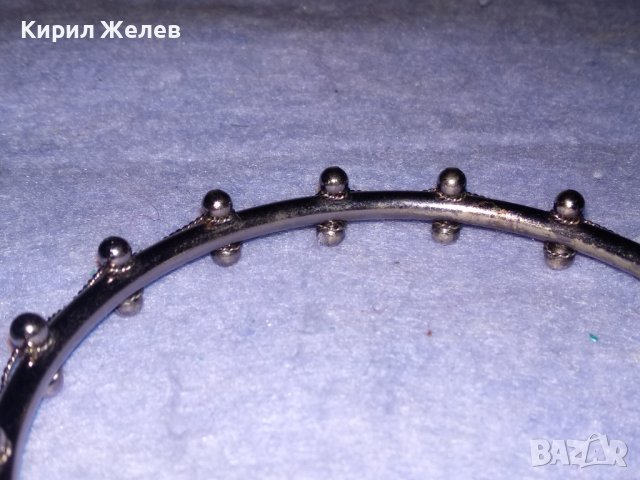 СРЕБРИСТА ВИНТИДЖ ГРИВНА от БЛАГОРОДНА НЕРЪЖДАЕМА СТОМАНА РЪЧНА ХУДОЖЕСТВЕНА ИЗРАБОТКА 37966, снимка 5 - Гривни - 40832145