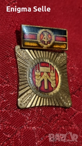 Орден „За заслуги пред народа“ (ГДР), бронз, снимка 3 - Антикварни и старинни предмети - 52527779