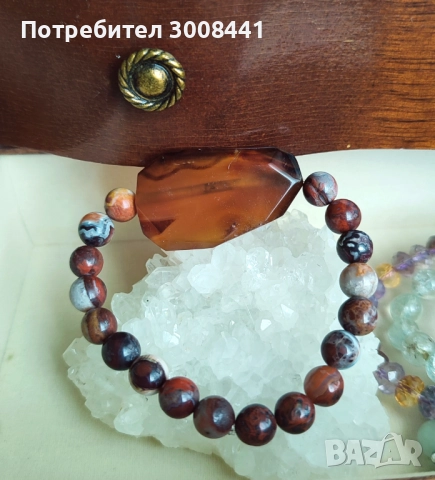 ГРИВНА ОТ АХАТ ЩАСТЛИВИ /ЛУДИ/ ДАНТЕЛИ, снимка 3 - Гривни - 51725930