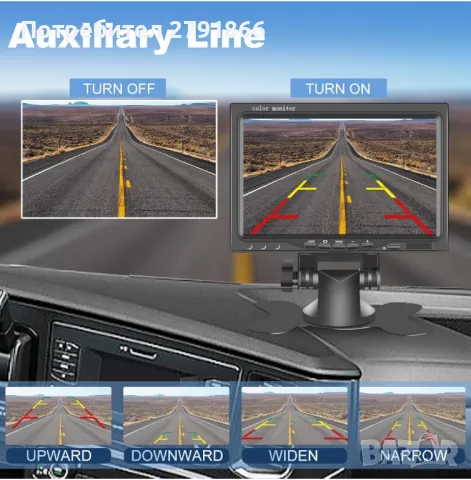 Камери за задно/предно виждане 2 камери 7-инчов IPS монитор AHD водоустойчива камера , снимка 7 - Аксесоари и консумативи - 48396684