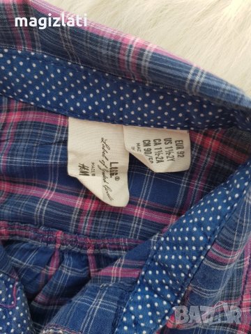 Риза туника H&M 18-24 месеца, снимка 2 - Бебешки блузки - 30928204