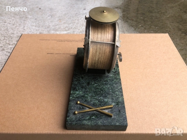 стар настолен часовник МОЛНИЯ - БАРАБАН - рядък, снимка 4 - Антикварни и старинни предмети - 51623024