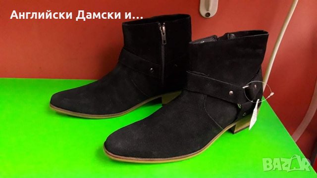 Английски дамски боти естествен велур , снимка 2 - Дамски боти - 30368542